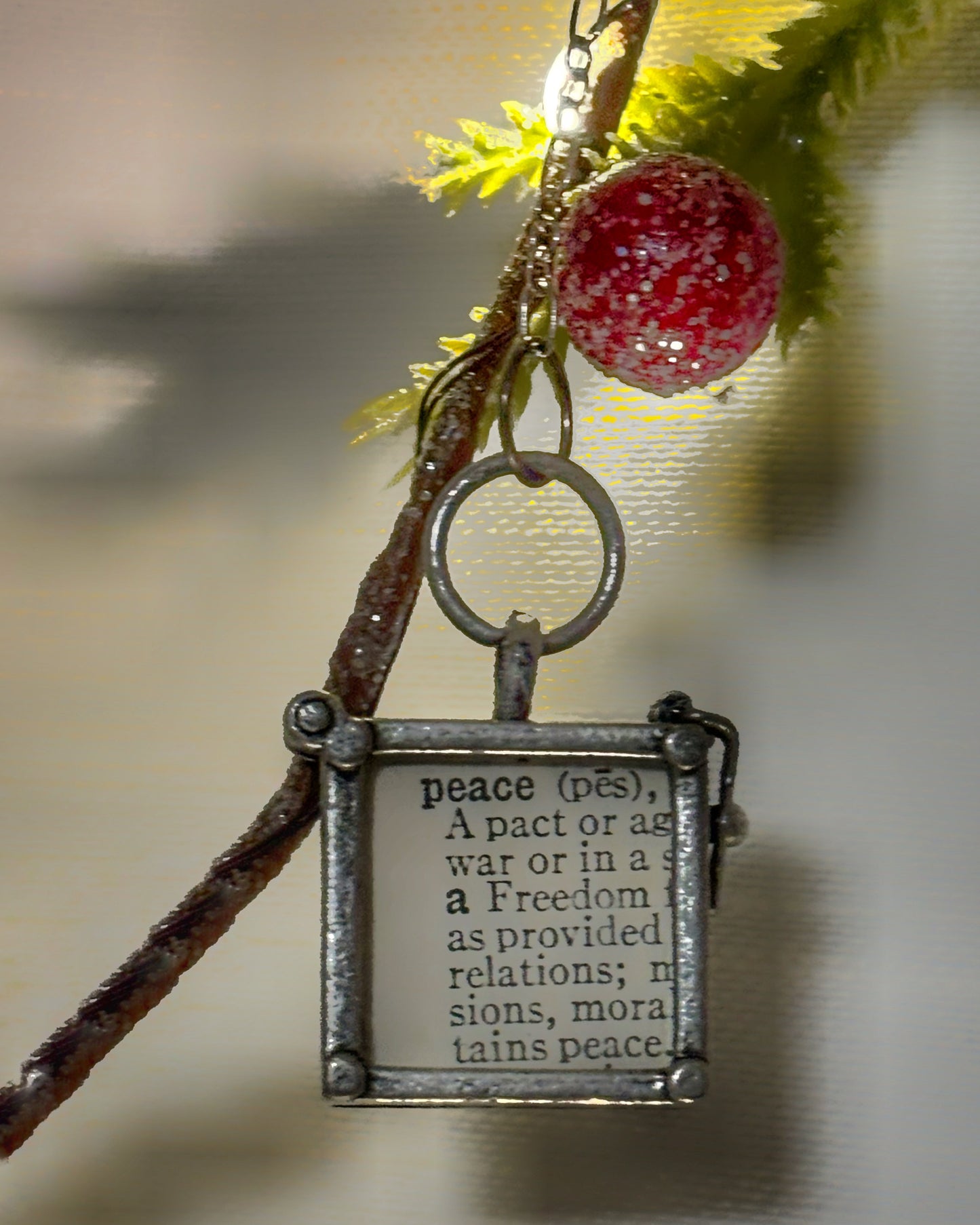 Holiday Ornament Vintage Dictionary Joy